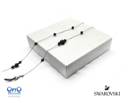 ΑΛΥΣΙΔΑ SWAROVSKI ΚΑΡΔΙΑ ΜΑΥΡΗ (κωδ.7021830)