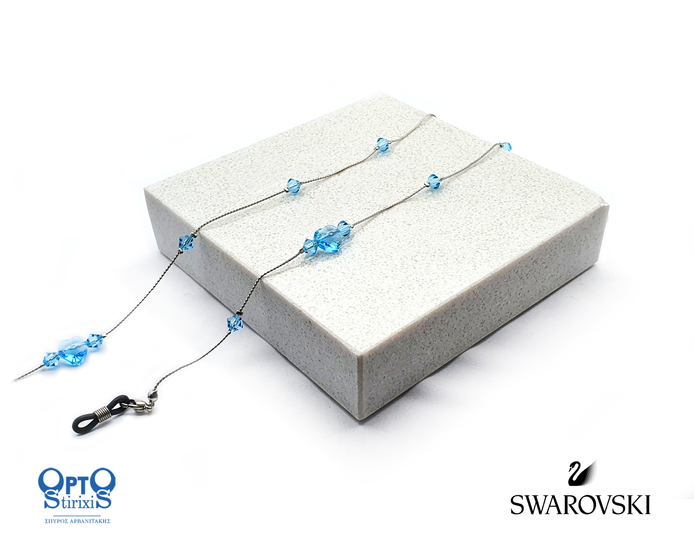 ΑΛΥΣΙΔΑ SWAROVSKI ΚΑΡΔΙΑ ΓΑΛΑΖΙΑ (κωδ.7021831)