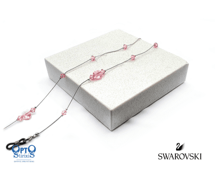 ΑΛΥΣΙΔΑ SWAROVSKI ΚΑΡΔΙΑ ΡΟΖ (κωδ.7021833)