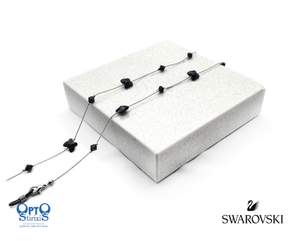 ΑΛΥΣΙΔΑ SWAROVSKI ΠΕΤΑΛΟΥΔΑ ΜΑΥΡΗ (κωδ.7021840)