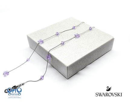 ΑΛΥΣΙΔΑ SWAROVSKI ΠΕΤΑΛΟΥΔΑ ΜΩΒ (κωδ.7021841)