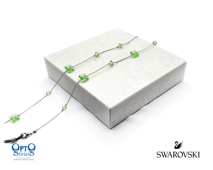 ΑΛΥΣΙΔΑ SWAROVSKI ΠΕΤΑΛΟΥΔΑ ΠΡΑΣΙΝΗ (κωδ.7021846)