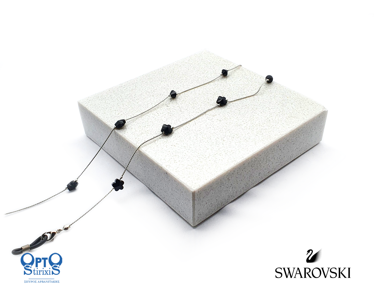 ΑΛΥΣΙΔΑ SWAROVSKI ΛΟΥΛΟΥΔΙ ΜΑΥΡΟ (κωδ.7021850)