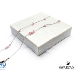 ΑΛΥΣΙΔΑ SWAROVSKI 14 ΠΕΤΡΕΣ ΡΟΖ (κωδ.7021864)