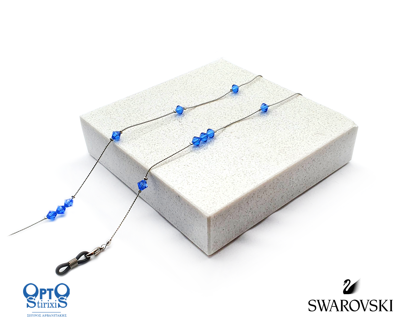 ΑΛΥΣΙΔΑ SWAROVSKI 14 ΠΕΤΡΕΣ ΜΠΛΕ (κωδ.7021894)