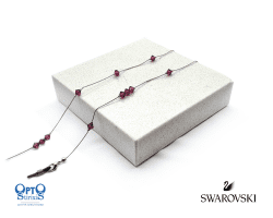ΑΛΥΣΙΔΑ SWAROVSKI 14 ΠΕΤΡΕΣ ΜΩΒ (κωδ.7021895)