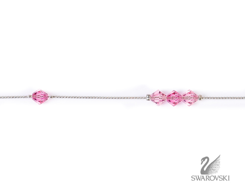 ΑΛΥΣΙΔΑ SWAROVSKI 14 ΠΕΤΡΕΣ ΦΟΥΞΙΑ (κωδ.7021865) - Image 2