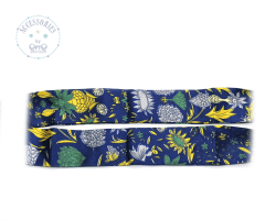 ΑΛΥΣΙΔΑ ΚΟΚΚΑΛΙΝΗ ΜΕ ΜΑΝΤΗΛΙ FLORAL ΜΠΛΕ ΣΚΟΥΡΟ (κωδ.7021411.8) C1