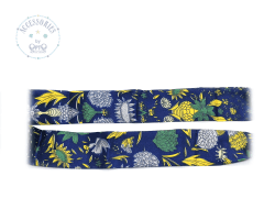 ΑΛΥΣΙΔΑ ΚΟΚΚΑΛΙΝΗ ΜΕ ΜΑΝΤΗΛΙ FLORAL ΜΠΛΕ ΣΚΟΥΡΟ (κωδ.7021411.8) C2